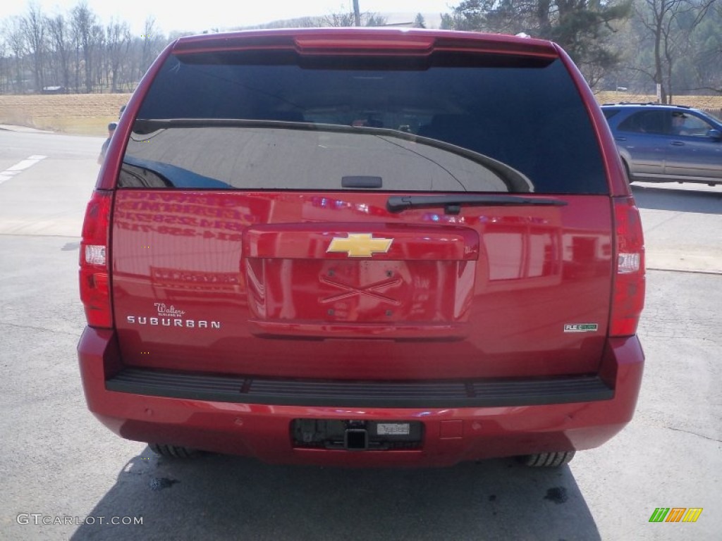 2012 Suburban LT 4x4 - Crystal Red Tintcoat / Light Cashmere/Dark Cashmere photo #6