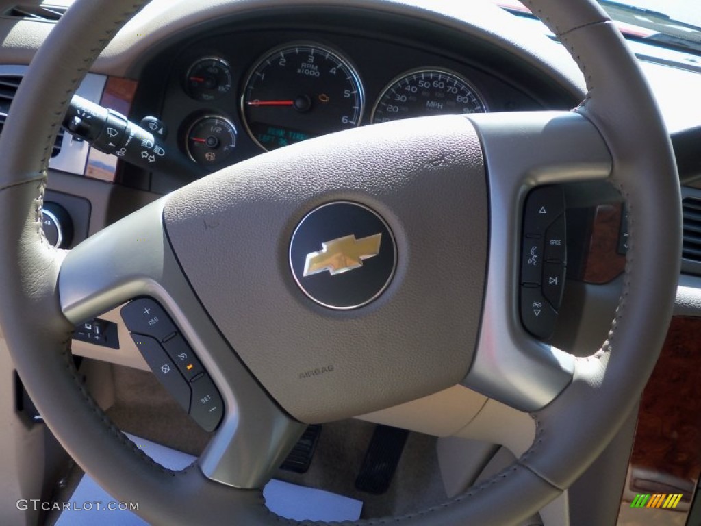 2012 Suburban LT 4x4 - Crystal Red Tintcoat / Light Cashmere/Dark Cashmere photo #44