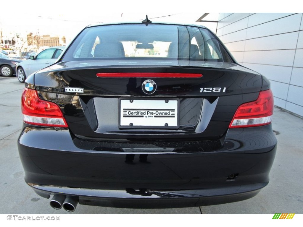 2012 1 Series 128i Coupe - Jet Black / Black photo #6