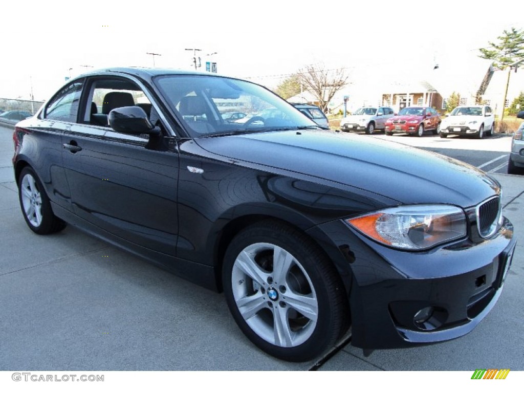 2012 1 Series 128i Coupe - Jet Black / Black photo #8