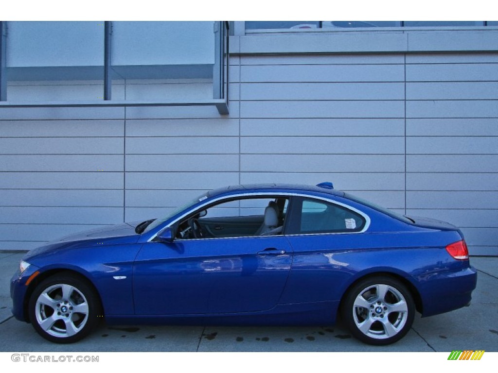 2008 3 Series 328xi Coupe - Montego Blue Metallic / Gray photo #3