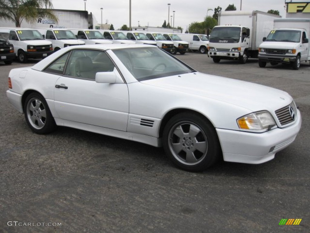 1991 SL Class 500 SL Roadster - Arctic White / Parchment photo #1