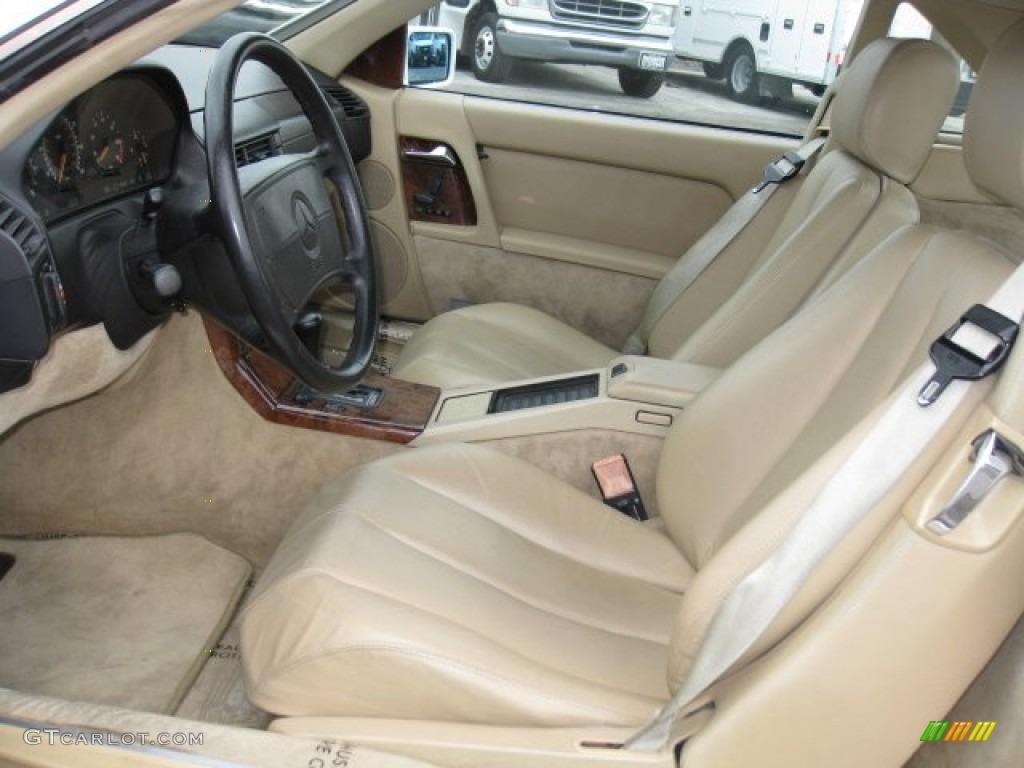 Parchment Interior 1991 Mercedes-Benz SL Class 500 SL Roadster Photo #62515559