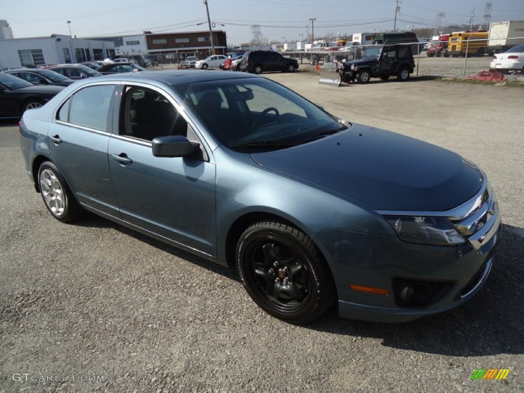 2011 Fusion SE - Steel Blue Metallic / Charcoal Black photo #4