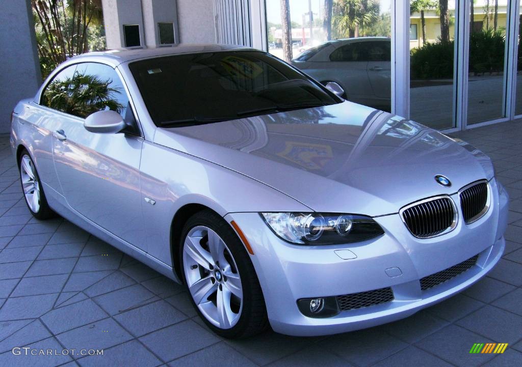 2007 3 Series 335i Convertible - Titanium Silver Metallic / Saddle Brown/Black photo #4