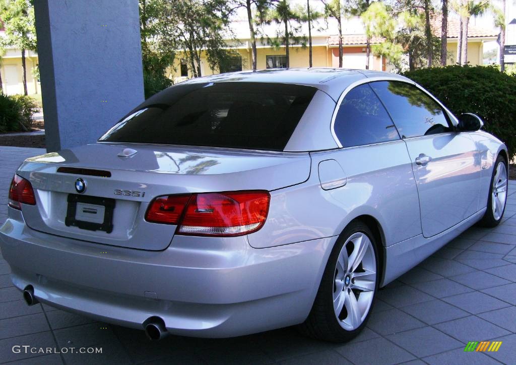 2007 3 Series 335i Convertible - Titanium Silver Metallic / Saddle Brown/Black photo #5