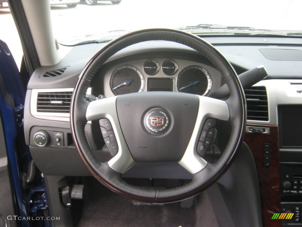 2012 Cadillac Escalade Premium Ebony/Ebony Steering Wheel Photo #62517740