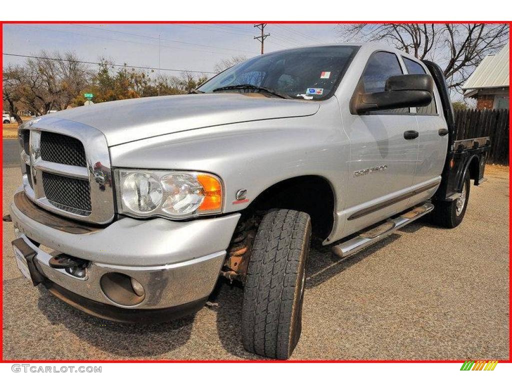 2004 Ram 2500 SLT Quad Cab 4x4 - Bright Silver Metallic / Dark Slate Gray photo #1