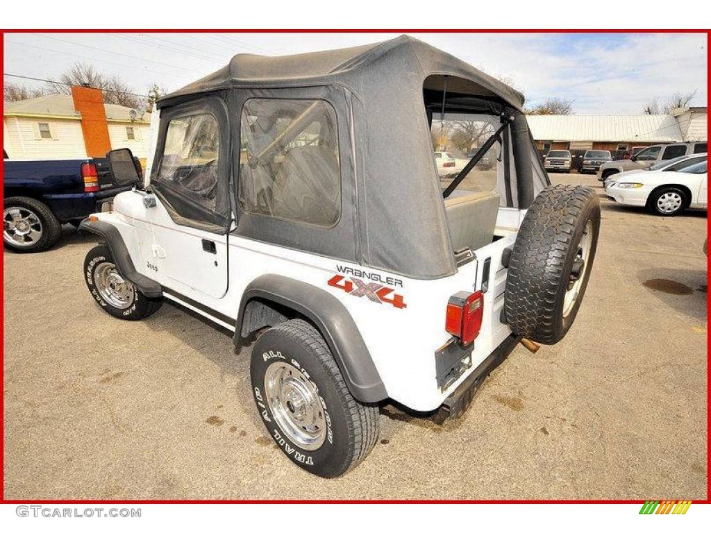 1993 Wrangler S 4x4 - Bright White / Agate photo #3