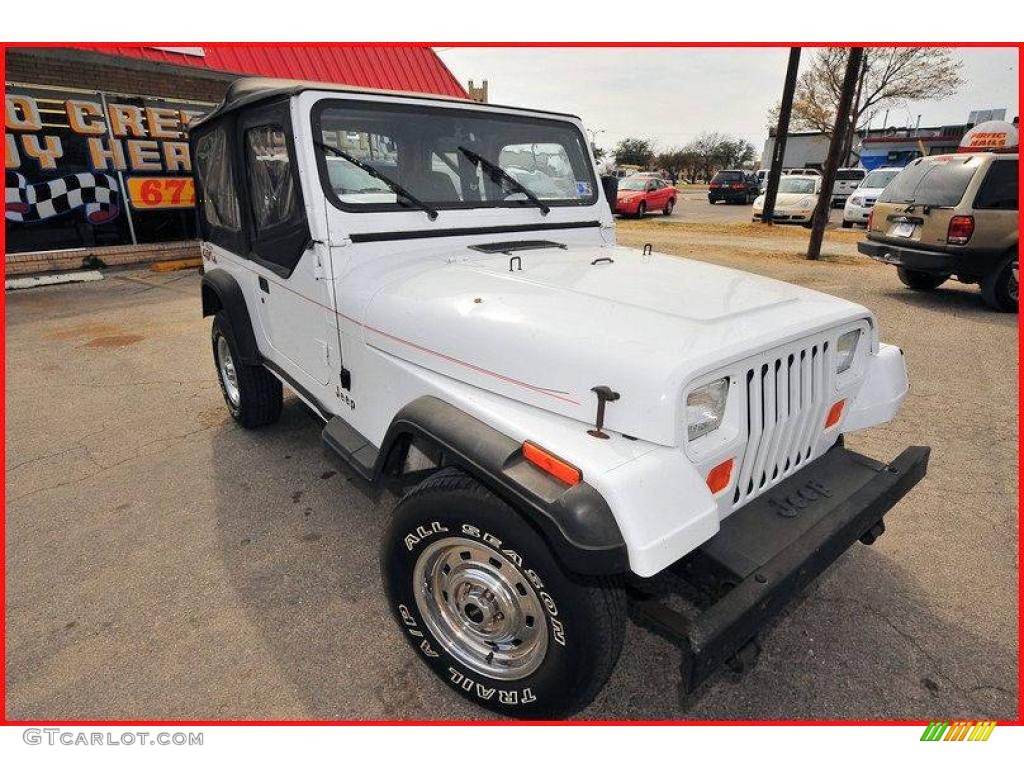 1993 Wrangler S 4x4 - Bright White / Agate photo #7