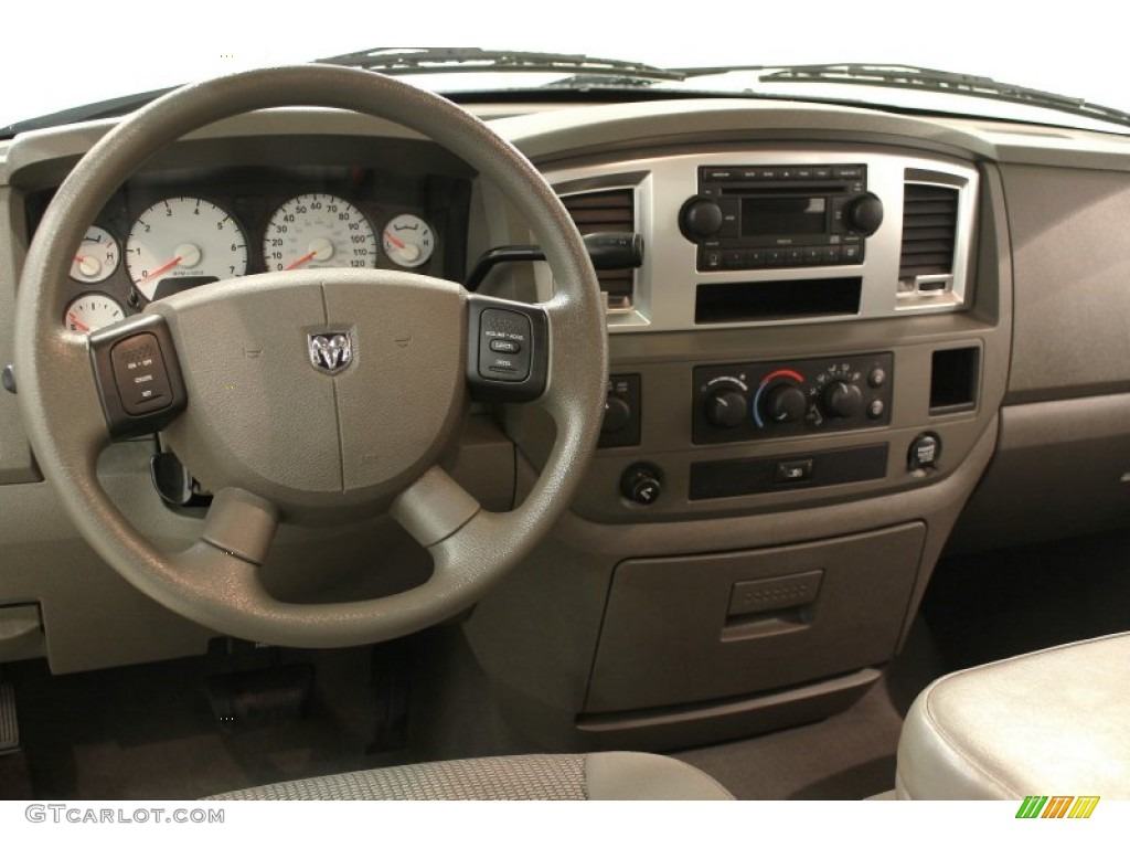 2008 Dodge Ram 1500 SLT Quad Cab 4x4 Khaki Dashboard Photo #62521336