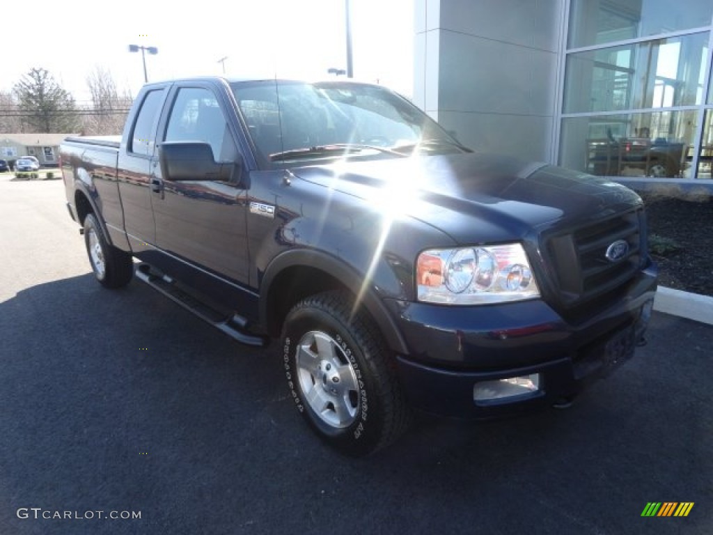 2004 F150 FX4 SuperCab 4x4 - True Blue Metallic / Black/Medium Flint photo #3
