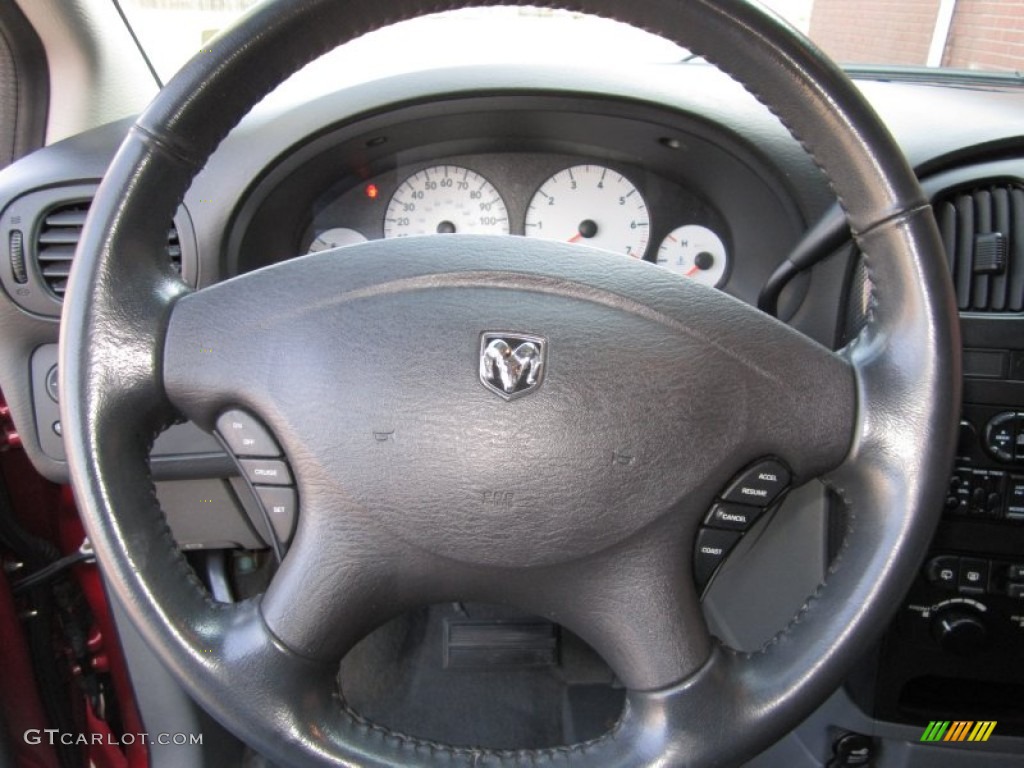 2005 Dodge Grand Caravan SXT Medium Slate Gray Steering Wheel Photo #62522119