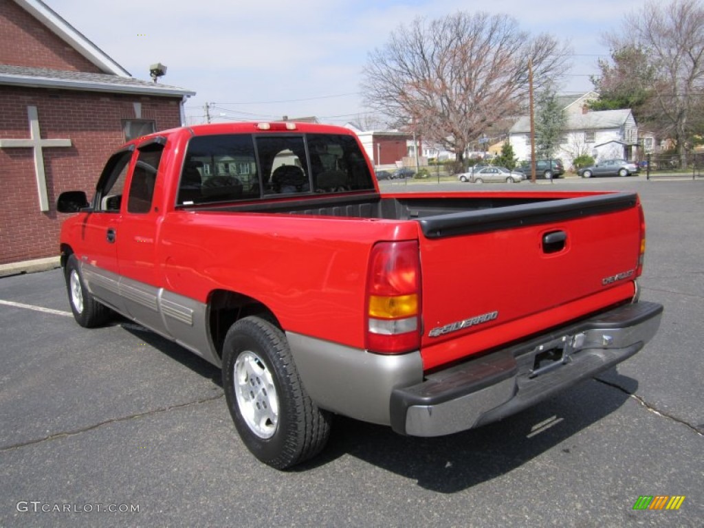 1999 Silverado 1500 LS Extended Cab - Victory Red / Graphite photo #6