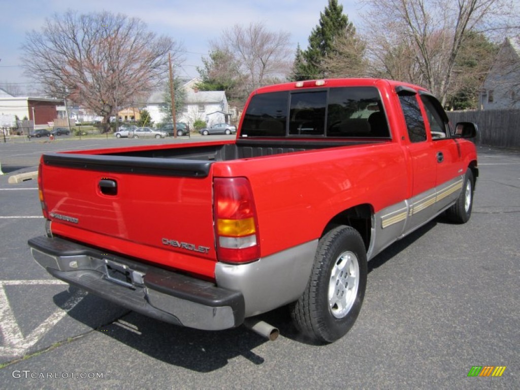 1999 Silverado 1500 LS Extended Cab - Victory Red / Graphite photo #9
