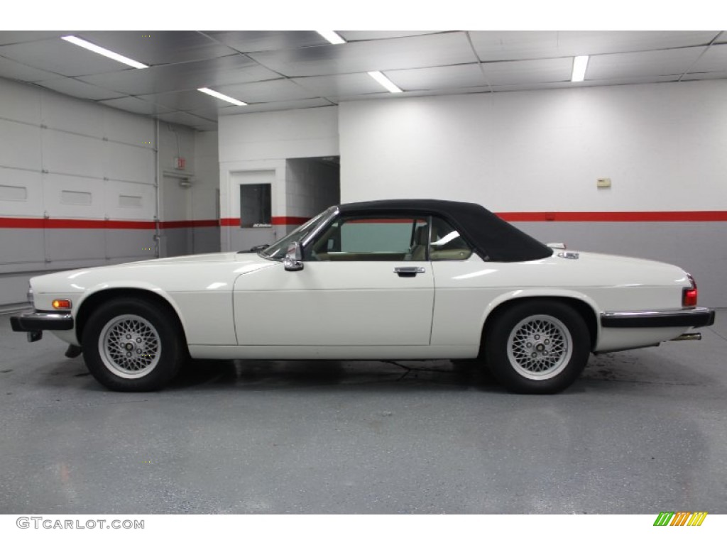 1990 XJ XJS Convertible - Glacier White / Beige photo #3