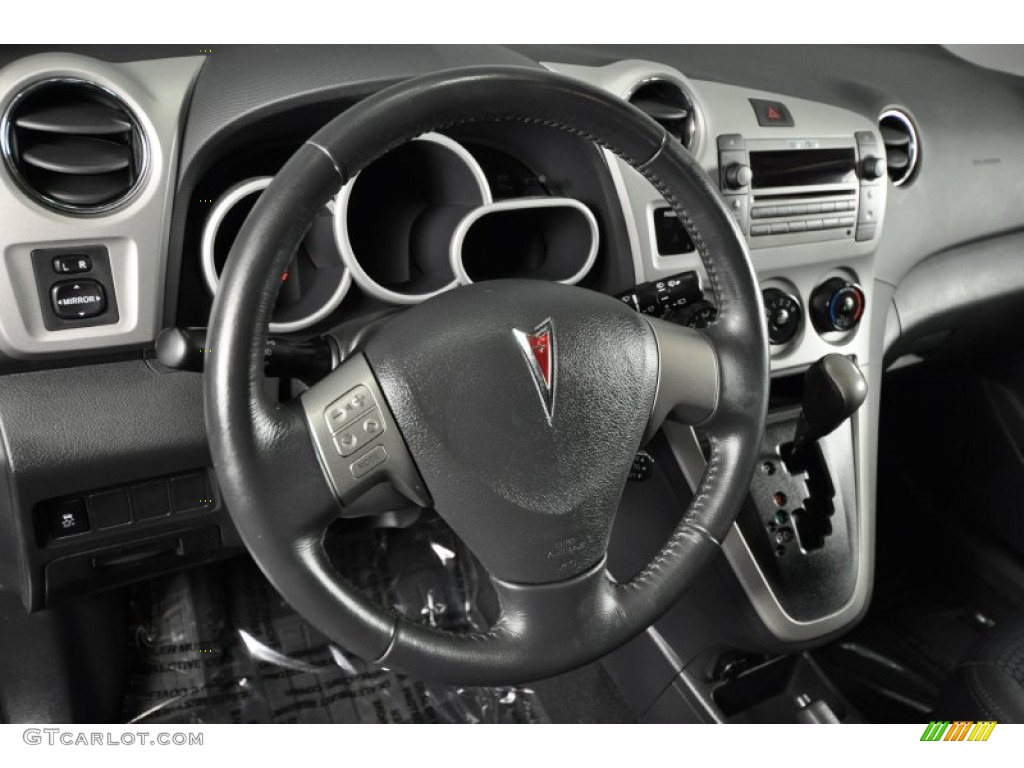 2009 Pontiac Vibe GT Ebony Steering Wheel Photo #62522985