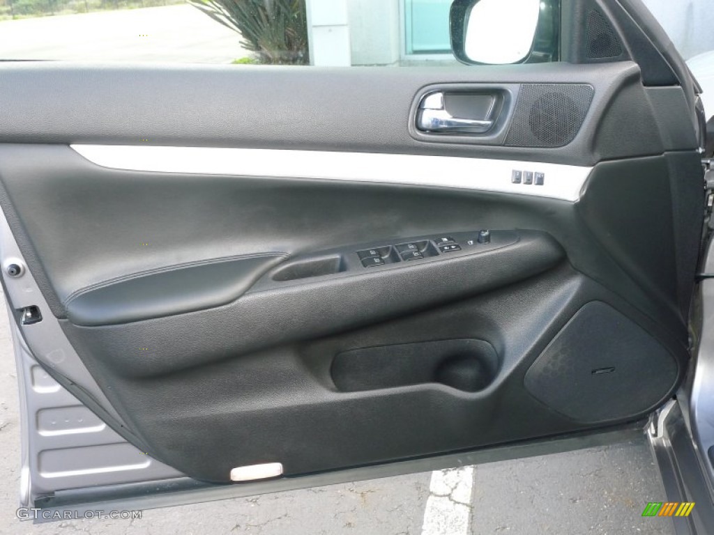 2009 Infiniti G 37 x Sedan Graphite Door Panel Photo #62523385