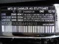 040: Black 2011 Mercedes-Benz C 300 Sport Color Code