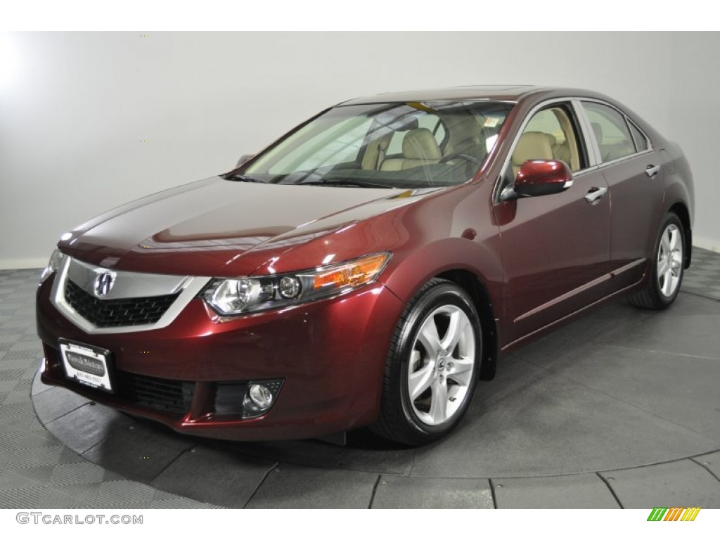 2009 TSX Sedan - Basque Red Pearl / Parchment photo #1