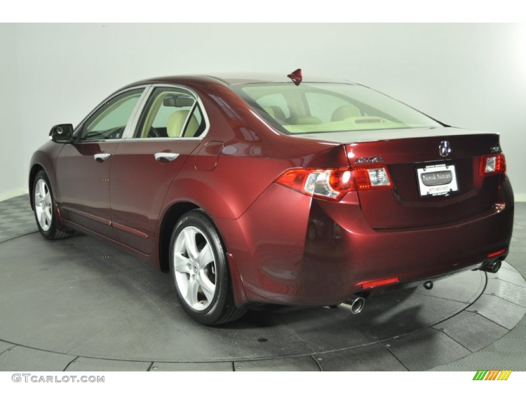 2009 TSX Sedan - Basque Red Pearl / Parchment photo #3