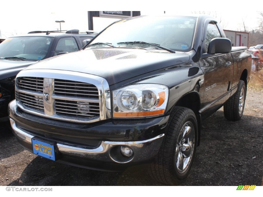 2006 Ram 1500 SLT TRX Regular Cab 4x4 - Brilliant Black Crystal Pearl / Medium Slate Gray photo #13