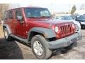 2008 Red Rock Crystal Pearl Jeep Wrangler Unlimited X 4x4  photo #17