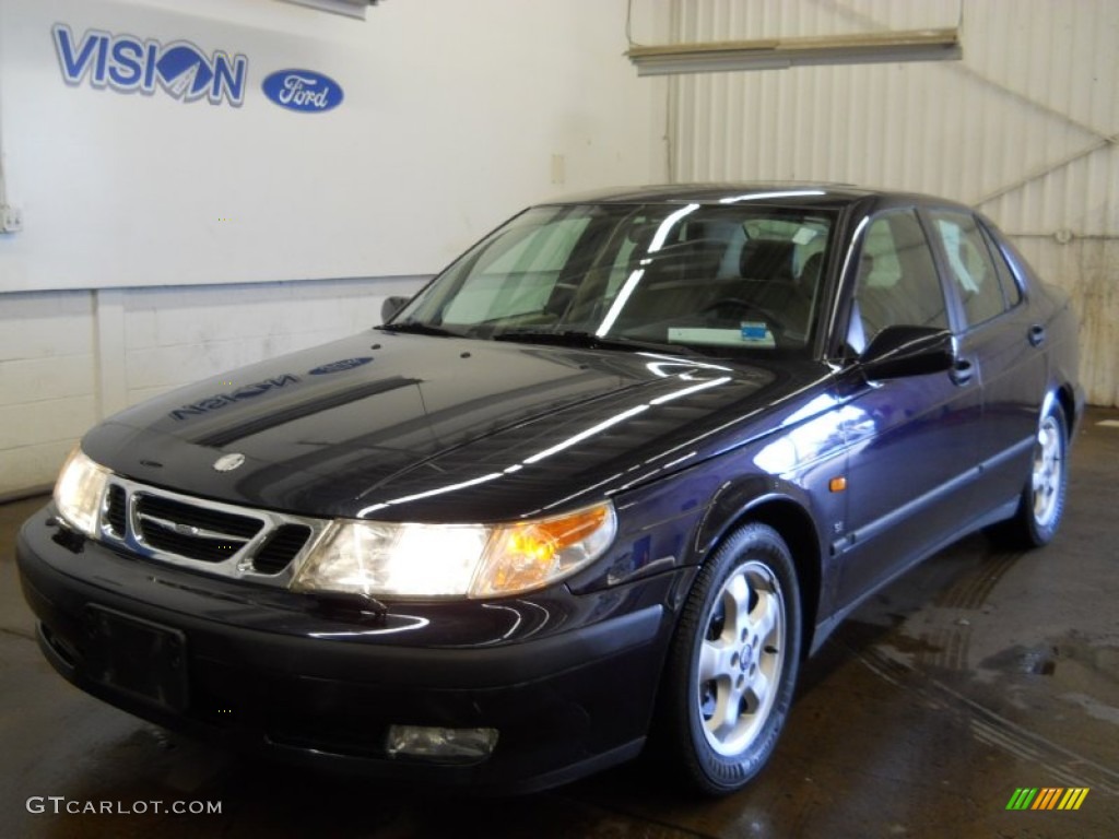 2000 9-5 SE V6t Sedan - Midnight Blue Metallic / Warm Beige photo #1