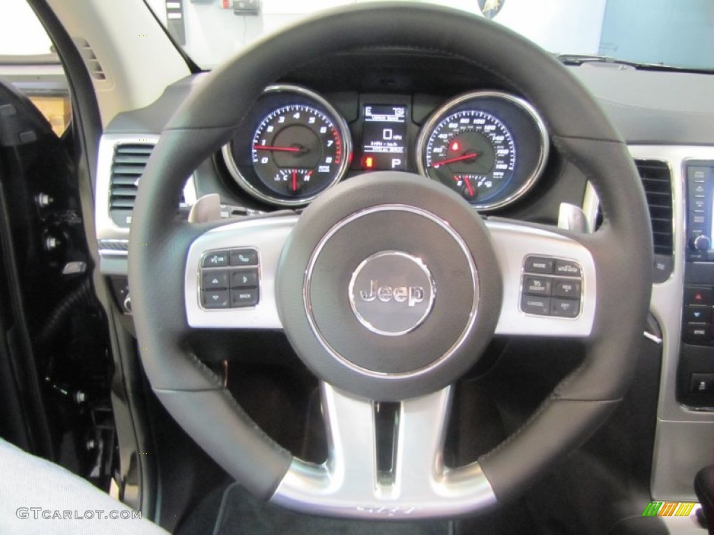 2012 Jeep Grand Cherokee SRT8 4x4 SRT Black Steering Wheel Photo #62529449