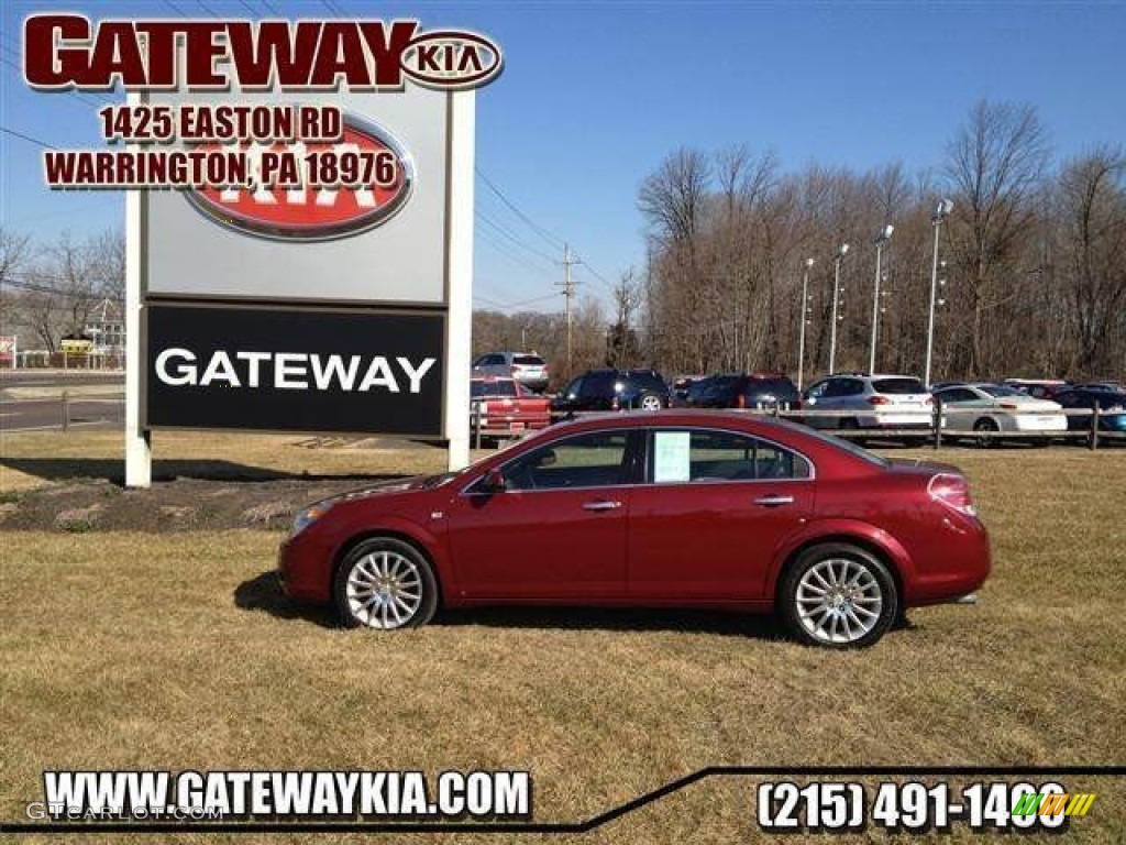 2009 Aura XR V6 - Red Jewel Tintcoat / Tan photo #1