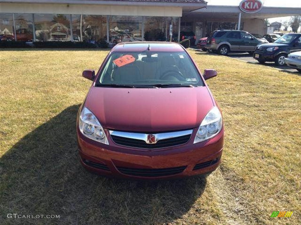 2009 Aura XR V6 - Red Jewel Tintcoat / Tan photo #4