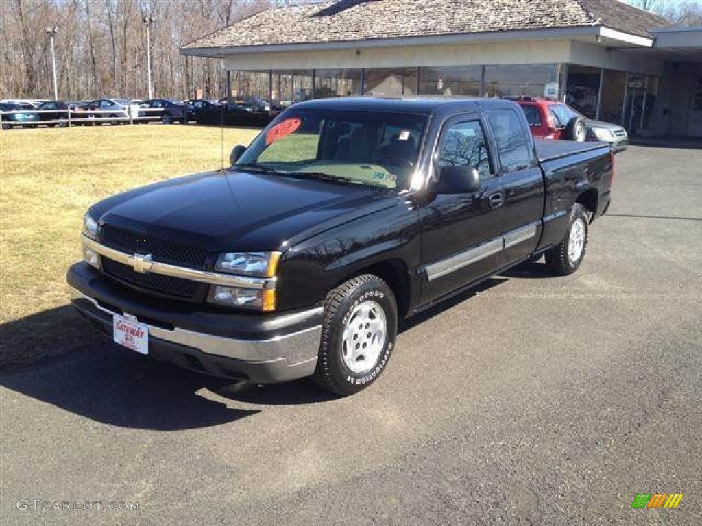 2003 Silverado 1500 LS Extended Cab - Black / Tan photo #3