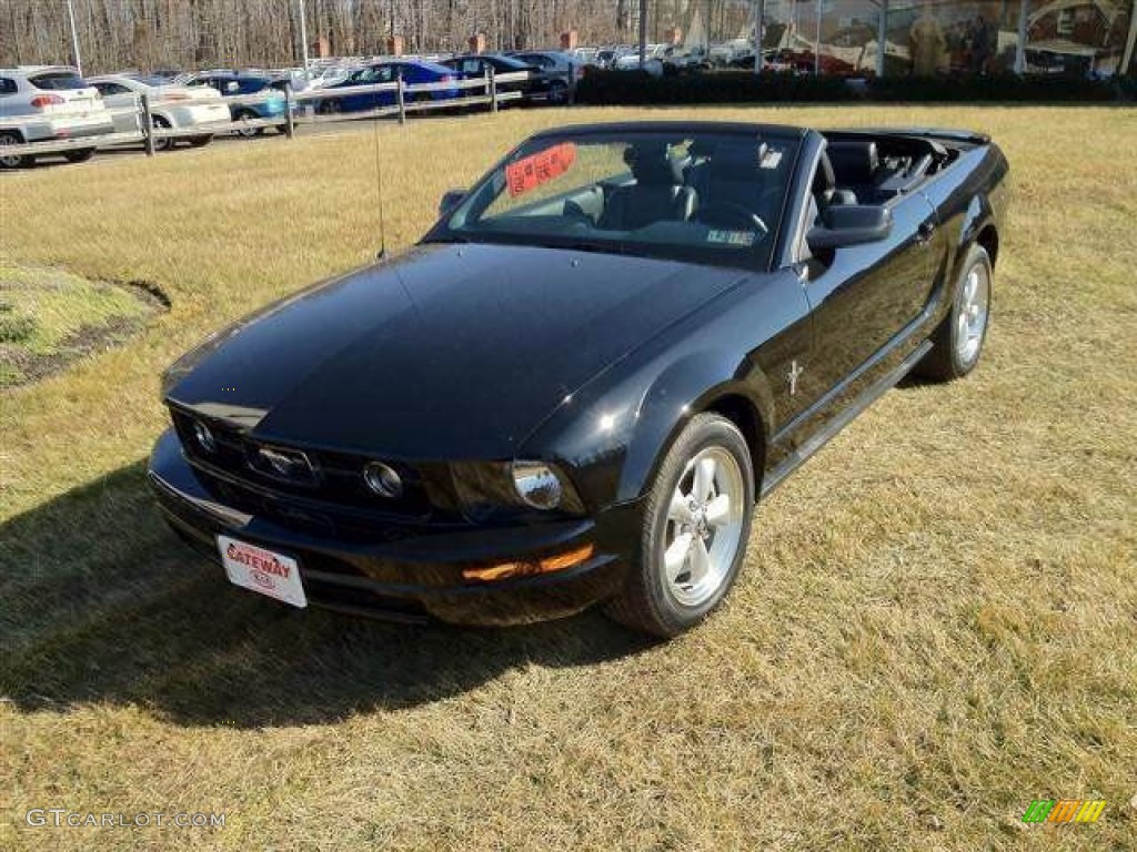 2007 Mustang V6 Premium Convertible - Black / Dark Charcoal photo #3