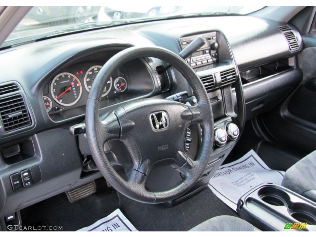 2004 Honda CR-V EX 4WD Black Dashboard Photo #62533157