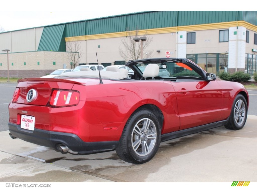 2011 Mustang V6 Premium Convertible - Red Candy Metallic / Stone photo #5