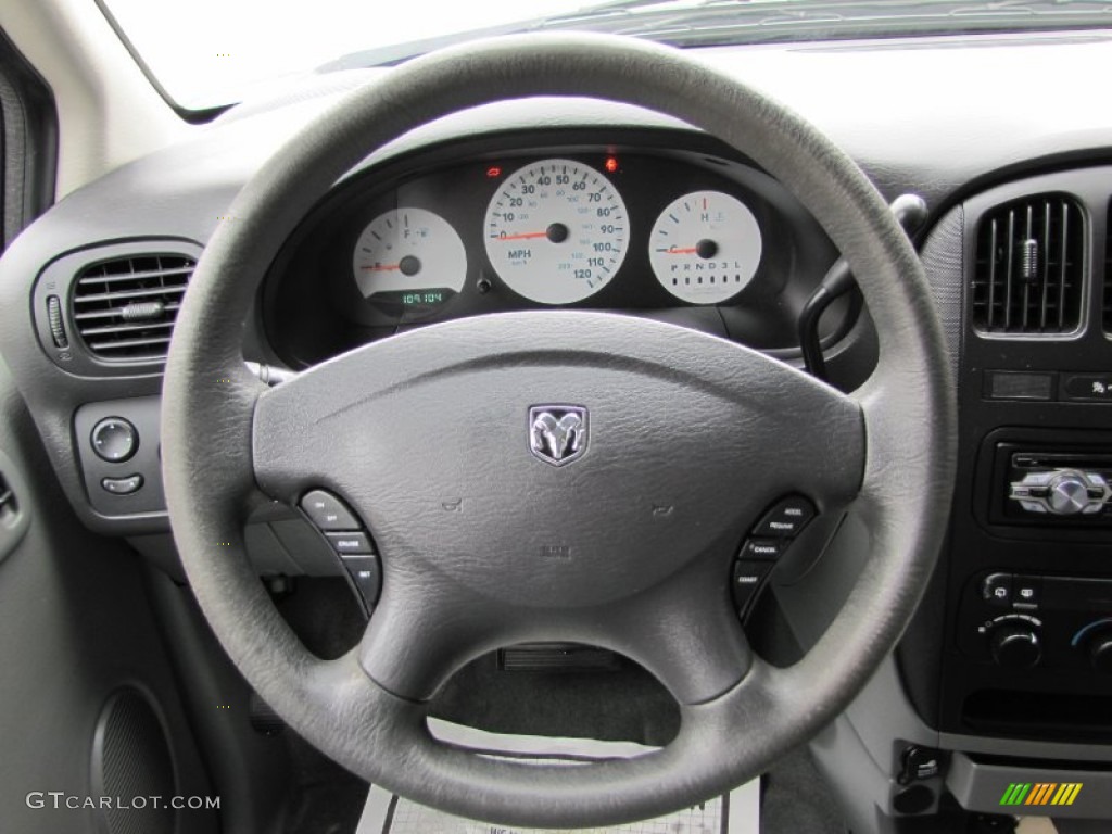 2007 Dodge Grand Caravan SE Medium Slate Gray Steering Wheel Photo #62534953