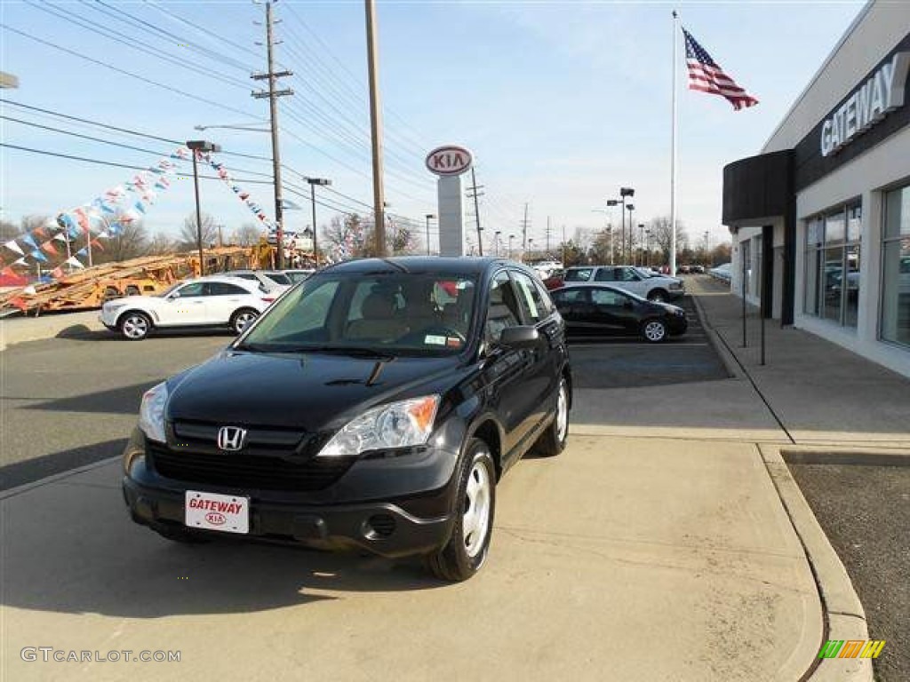 2009 CR-V LX 4WD - Crystal Black Pearl / Ivory photo #4