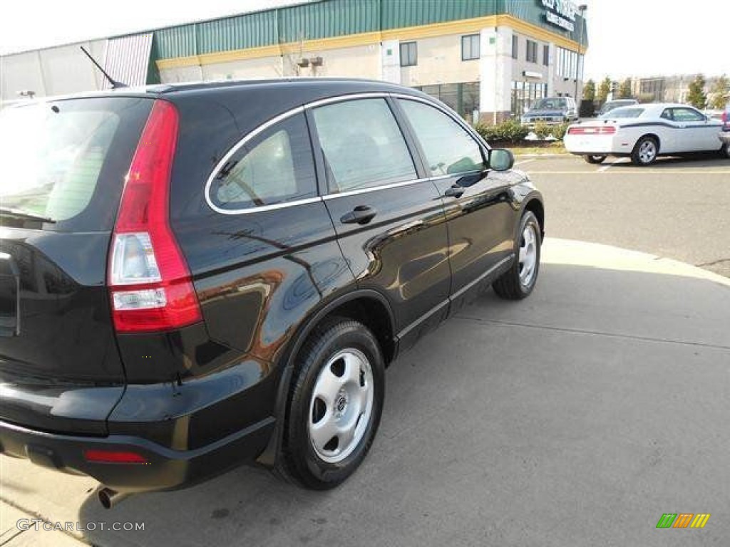 2009 CR-V LX 4WD - Crystal Black Pearl / Ivory photo #7
