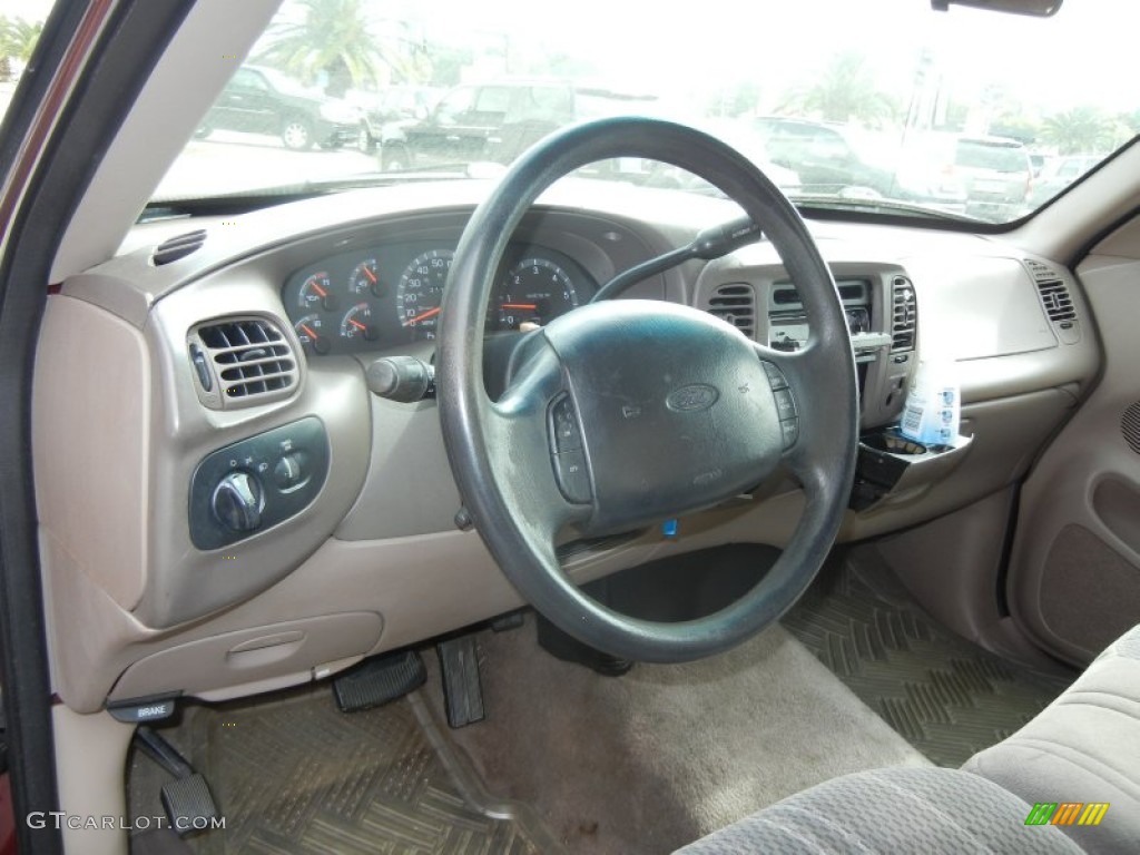 1997 F150 XLT Extended Cab - Dark Toreador Red Metallic / Medium Prairie Tan photo #11