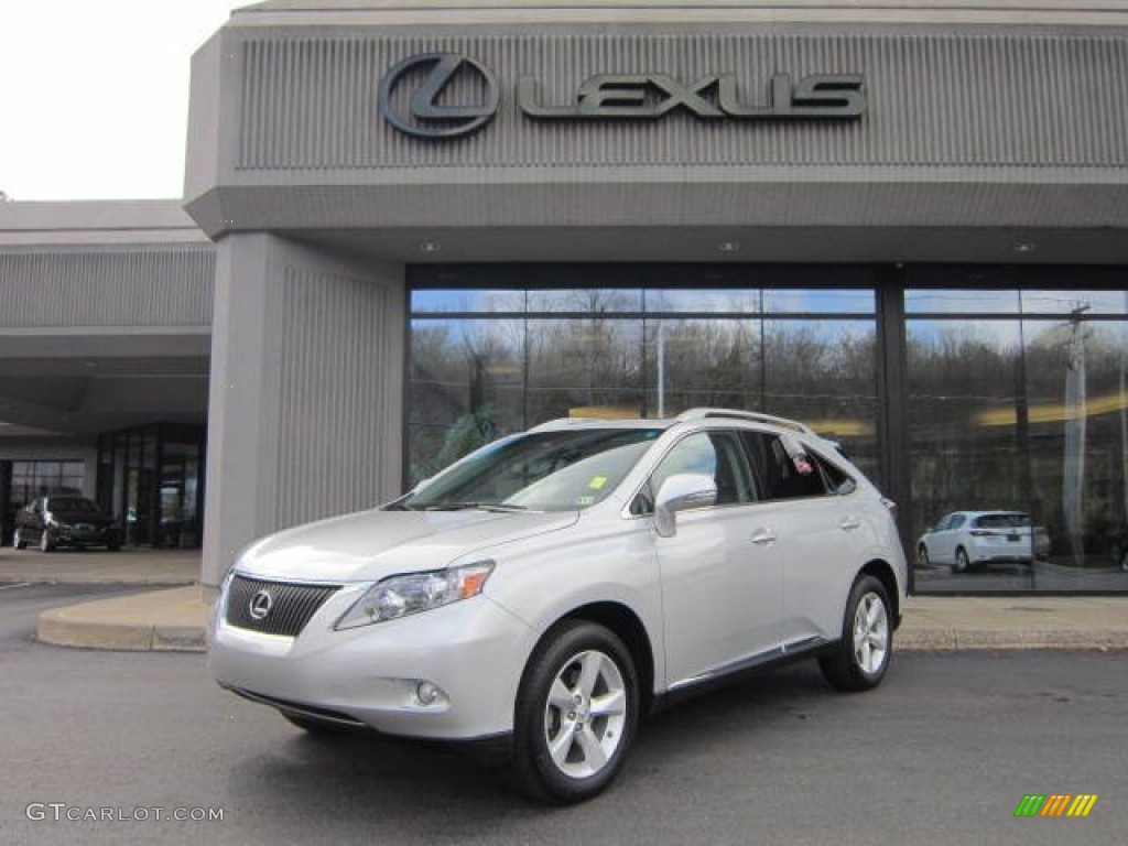 2010 RX 350 AWD - Tungsten Silver Pearl / Black/Brown Walnut photo #1