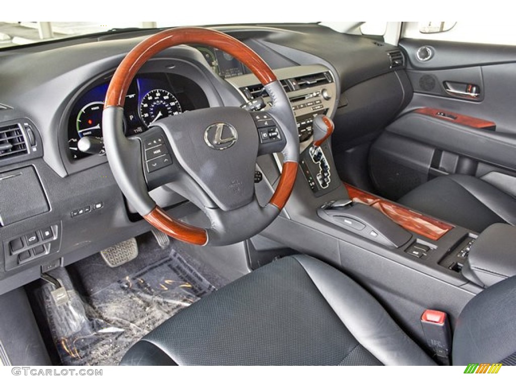 Black Interior 2011 Lexus RX 450h Hybrid Photo #62538139