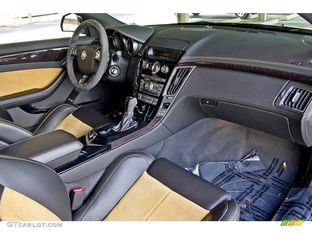 2011 Cadillac CTS -V Coupe Ebony/Saffron Dashboard Photo #62538637