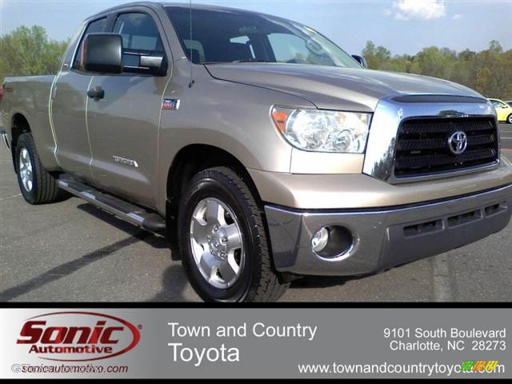 2007 Tundra SR5 Double Cab - Desert Sand Mica / Black photo #1