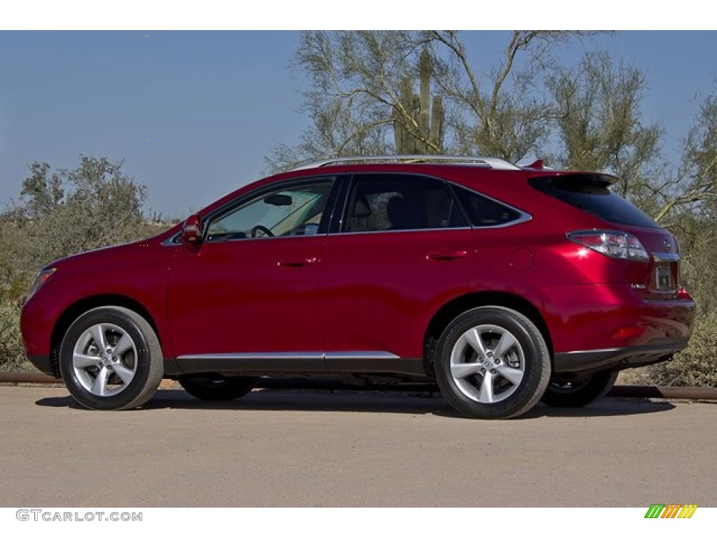 2010 RX 350 - Matador Red Mica / Parchment/Brown Walnut photo #14