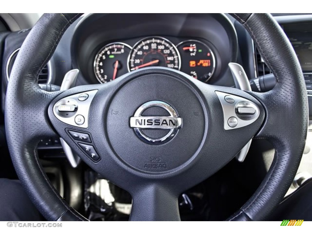 2010 Nissan Maxima 3.5 SV Sport Charcoal Steering Wheel Photo #62540956