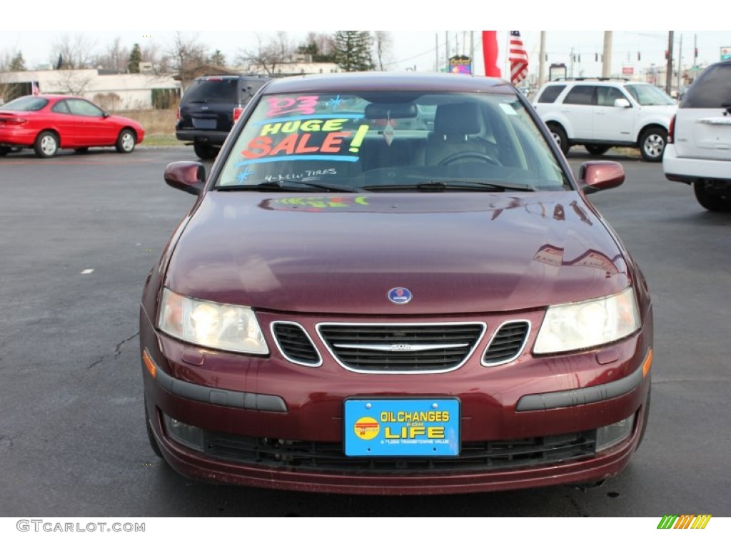 2003 9-3 Linear Sport Sedan - Merlot Red Metallic / Charcoal Grey photo #20