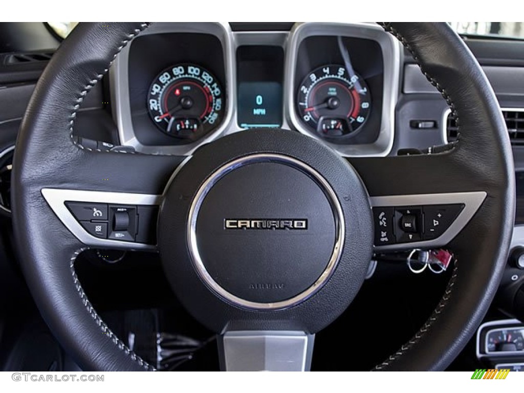 2011 Chevrolet Camaro SS/RS Convertible Black Steering Wheel Photo #62543512