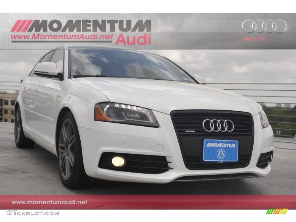 2010 A3 2.0 TFSI quattro - Ibis White / Black photo #1