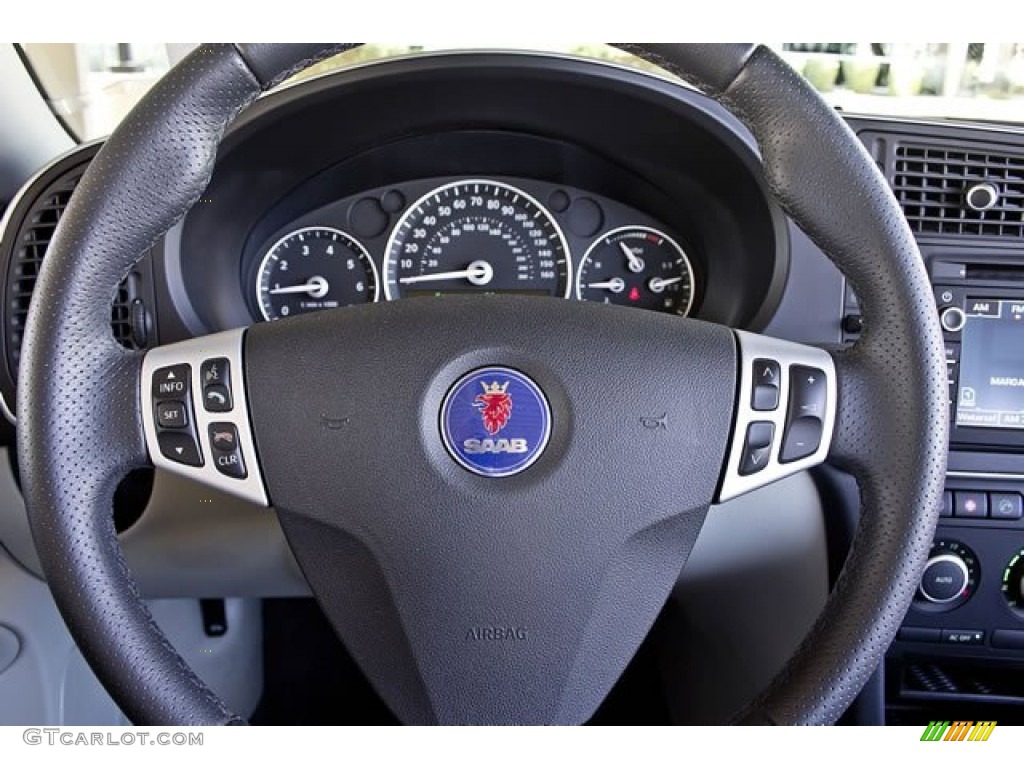 2008 Saab 9-3 2.0T Convertible Parchment Steering Wheel Photo #62546776