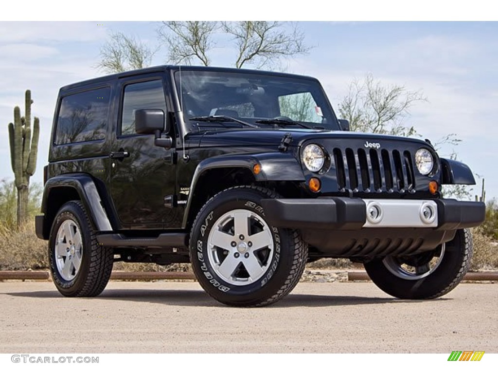 2011 Wrangler Sahara 4x4 - Black / Black/Dark Saddle photo #6